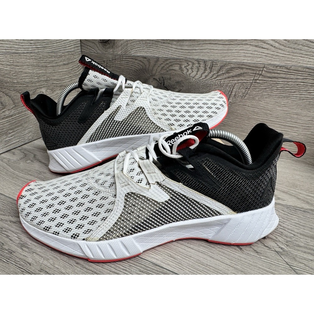 Reebok Fusium Run 2.0 Shoes Womens Sz 10 White Black Mesh Athletic Trainers